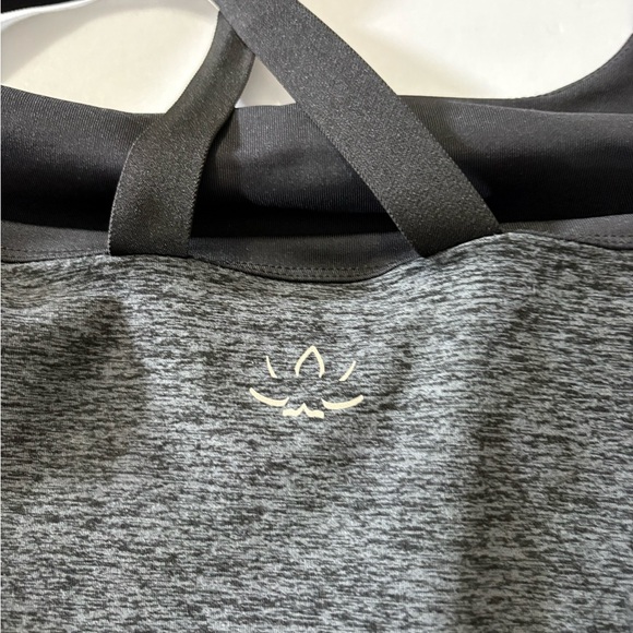 Beyond Yoga Spacedye Black Mini Skort Dress. Elastic Shoulder Straps, Shelf Bra. - Picture 3 of 15